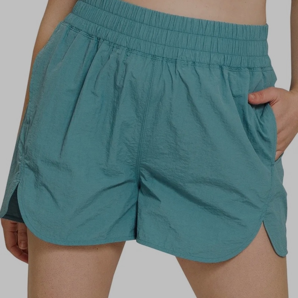 A78- Teal Running Shorts